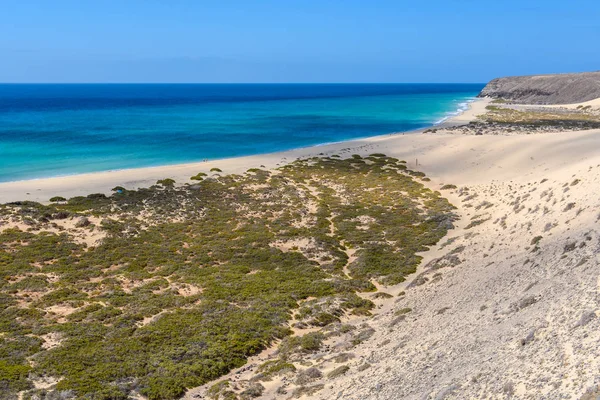 Luchtfoto Van Sotavento Beach Fuerteventura Canarische Eilanden Spanje — Stockfoto