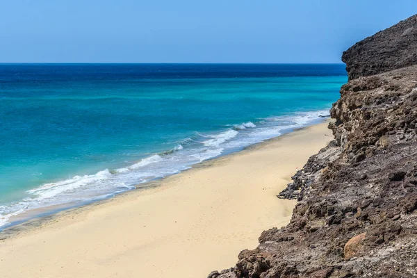 Luchtfoto Van Sotavento Beach Fuerteventura Canarische Eilanden Spanje — Stockfoto