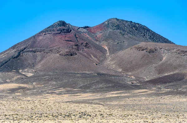 Piros Vulkáni Kráter Jandia Fuerteventura Kanári Szigetek Spanyolország Félsziget — Stock Fotó