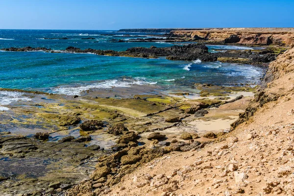 Playa Ojos Een Verborgen Strand Jandia Schiereiland Fuerteventura Canarische Eilanden — Stockfoto