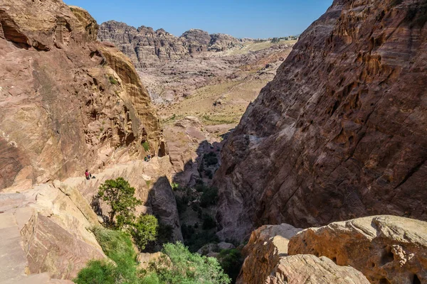 Colorful Mountains Lost City Petra Jordan — Stock Photo, Image