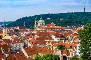 Prague, Çek Cumhuriyeti için kaleden panoramik görünümü