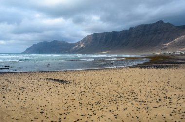 Famara Beach Lanzarote, Kanarya Adaları, İspanya