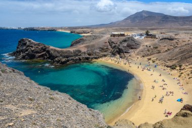 Playa del Papagayo Lanzarote, Kanarya Adaları, İspanya