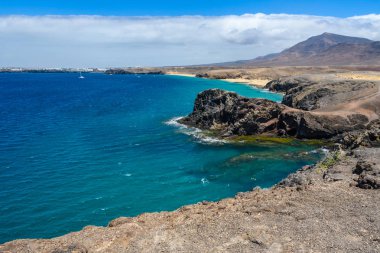 Playa del Papagayo Lanzarote, Kanarya Adaları, İspanya