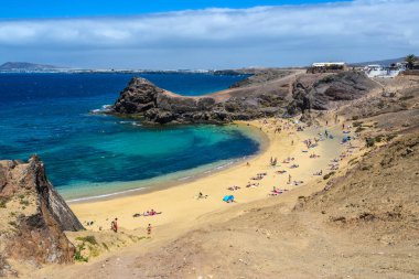 Playa del Papagayo Lanzarote, Kanarya Adaları, İspanya