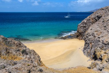 Lanzarote, Kanarya Adaları, İspanya Papagayo Poast tenha bach