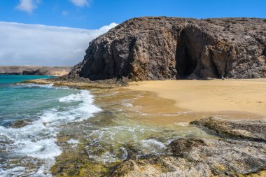 Lanzarote, Kanarya Adaları, İspanya Papagayo Poast tenha bach