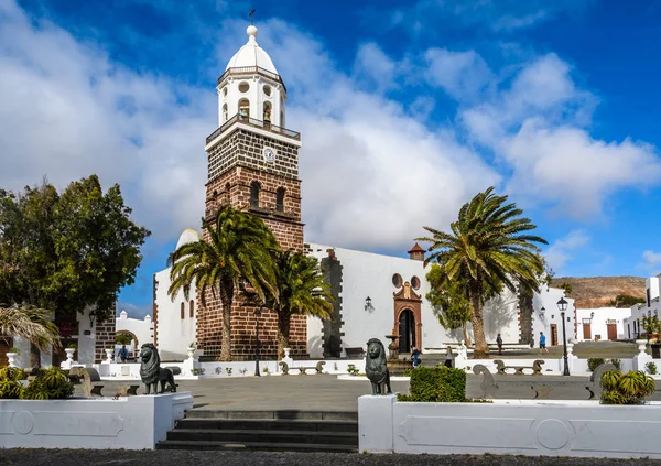 Vita Kyrkor Teguise Lanzarote Kanarieöarna Spanien — Stockfoto