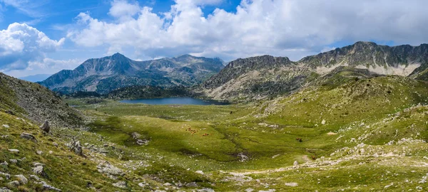 Vue Lac Depuis Sommet Circuit Montmalus Andorre — Photo