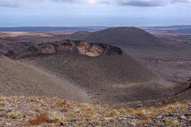 Volkanik koni Timanfaya Milli Parkı'nda, Lanzarote, İspanya