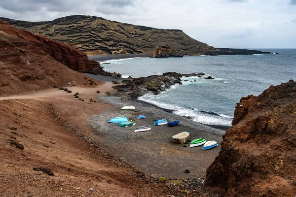 Charco Los Clicos Ein Vulkanischer Strand Lanzarote Spanien — Stockfoto