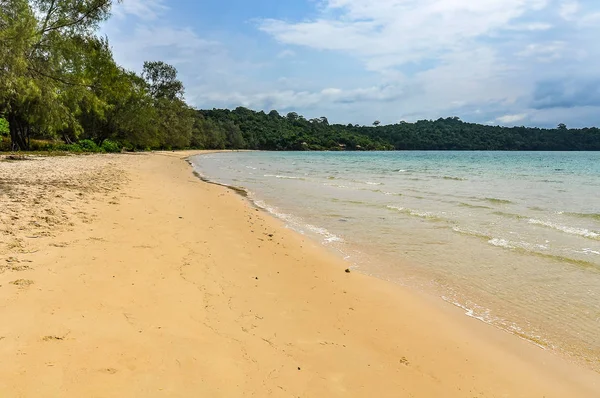 Spiaggia Koh Isola Kiev Vicino Sihanoukville Cambogia — Foto Stock