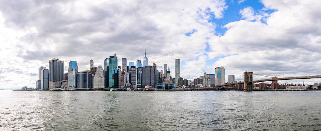 Panoramic view of the skyline in Brooklyn, New York, USA