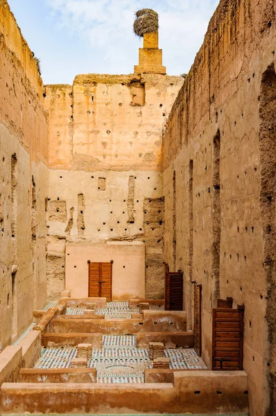 O interior de Badi Palac em Marrakech, Marrocos — Fotografia de Stock
