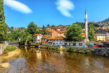 Saraybosna ve Bosna-Hersek 'in tarihi merkez manzarası