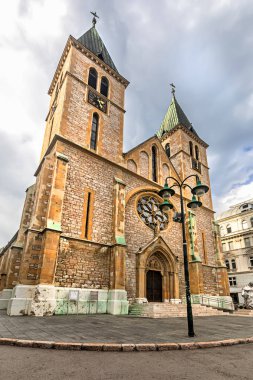 Sacred Heart Katedrali Saraybosna'da - Bosna-Hersek.
