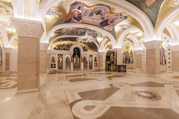 Belgrade Serbia Julio 2017 Interior Catedral San Sava Belgrado Serbia — Foto de Stock