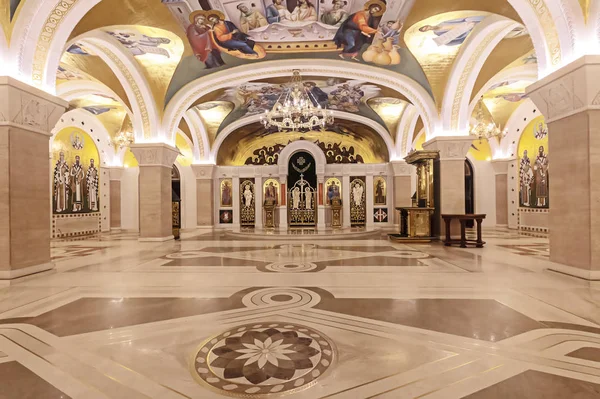 Belgrade Serbia Julio 2017 Interior Catedral San Sava Belgrado Serbia — Foto de Stock