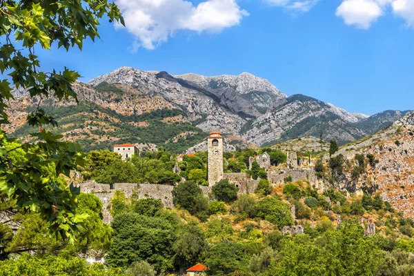 Panorama Restos Aqueduto Aldeia Stari Bar Perto Cidade Bar Montenegro — Fotografia de Stock