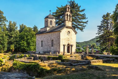 Kutsal Bakire Meryem Chipur 1886 mezar yeri Petrovichei Nigoshei Karadağ Cetinje Karadağ Hanedanı'nın son hükümdarlarının yılında Doğuş Kilisesi