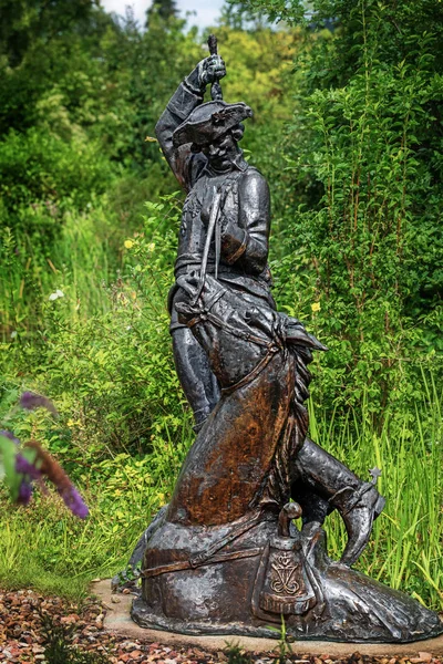 Скульптура барона Мюнхгаузена, Боденвердер, Германия — стоковое фото