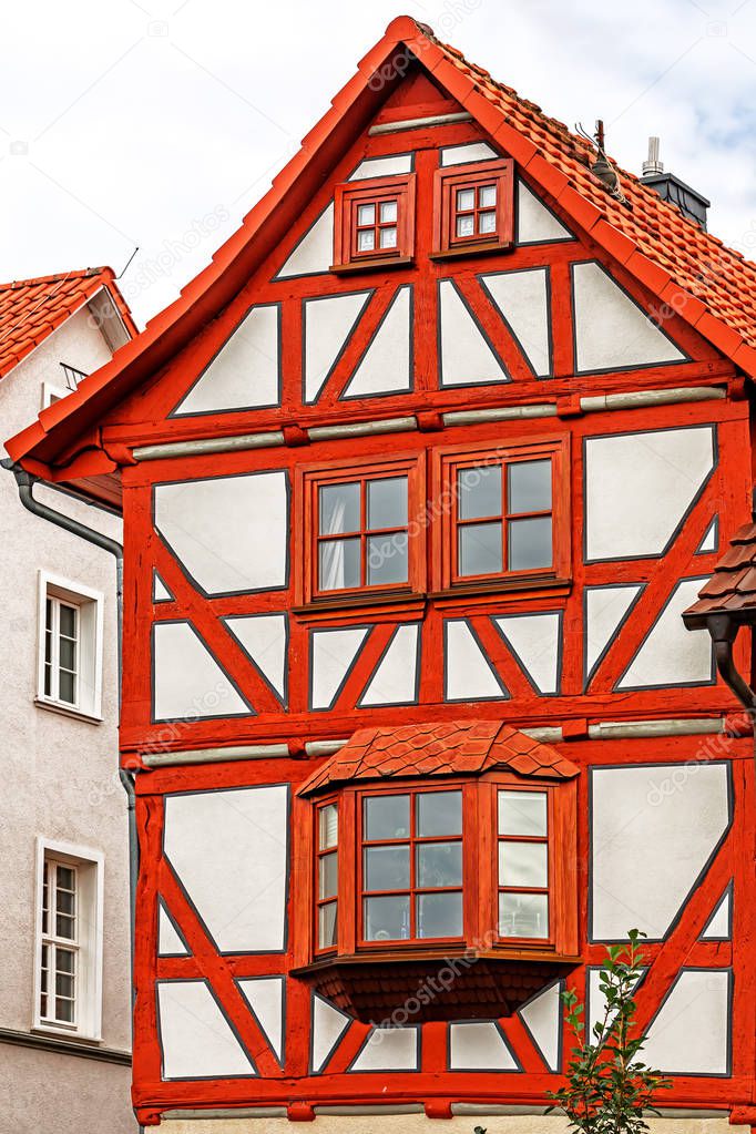 Old half-timbered house  in Fritzlar, in Germany near Kassel in Hesse