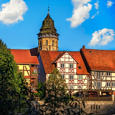 Tarihi kent merkezine Hannoversch Munden, Aşağı Saksonya, Almanca