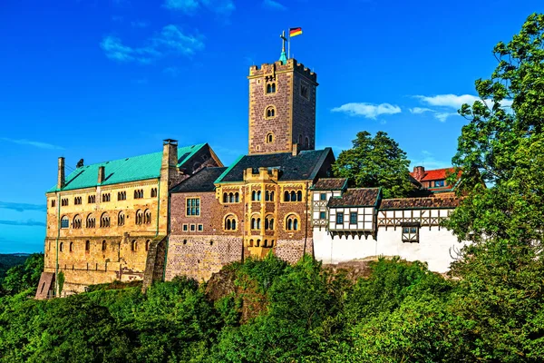 Castelo de Wartburg em Eisenach, Turíngia, Alemania — Fotografia de Stock