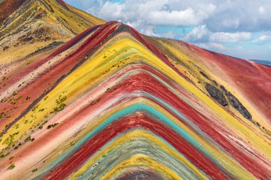 Cusco Bölgesi, Peru. Gökkuşağı Dağı (Montana de Siete Colores).