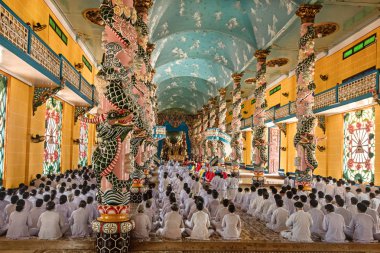 Cao Dai tapınağı, Tay Ninh, Vietnam,