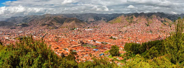 Cusco panorama de Saqsaywaman, Peru . — Fotografia de Stock