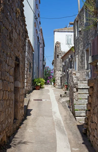 Ston Croazia Piccola Città Costiera Peljesac Penisula — Foto Stock