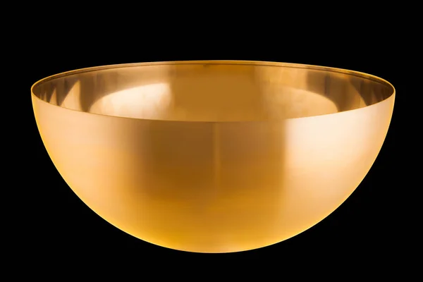 Empty metalic golden bowl, steel — Stock Photo, Image