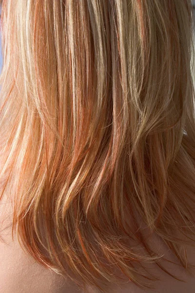 Textura de primer plano de pelo rojo - fondo — Foto de Stock