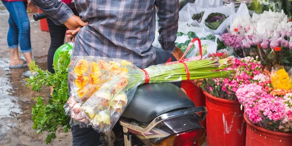 Thi Flower Market Chi Minh City Sajgon Wietnam Bukiet Kwiatów — Zdjęcie stockowe