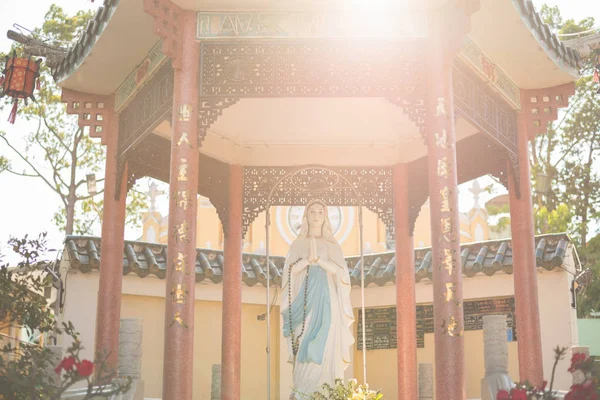 Chi Minh Stadt Vietnam April 2019 Mutter Maria Statue Einer — Stockfoto