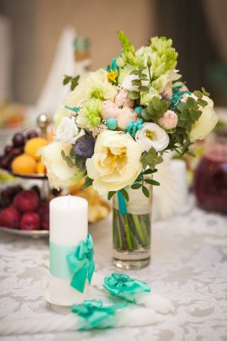 Tablo açık büfe. Farklı dolguları, tartlets yakın çekim ile atıştırmalıklar