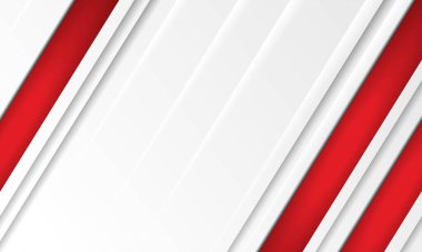 Modern soyut kırmızı ve beyaz arka plan vektörü. Zarif konsept tasarım vektörü