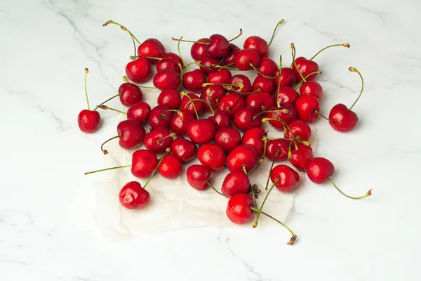 Sweet Cherry White Background Close — Stock Photo, Image