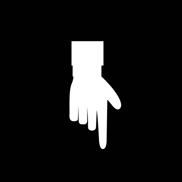 Hand Gebaar Van Vinger Pictogram Illustratie Van Zakenman Witte Hand — Stockvector