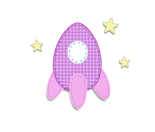 Cute Baby Girl Vector Clip Art Element Scrapbooking Baby Shower — Stock Vector