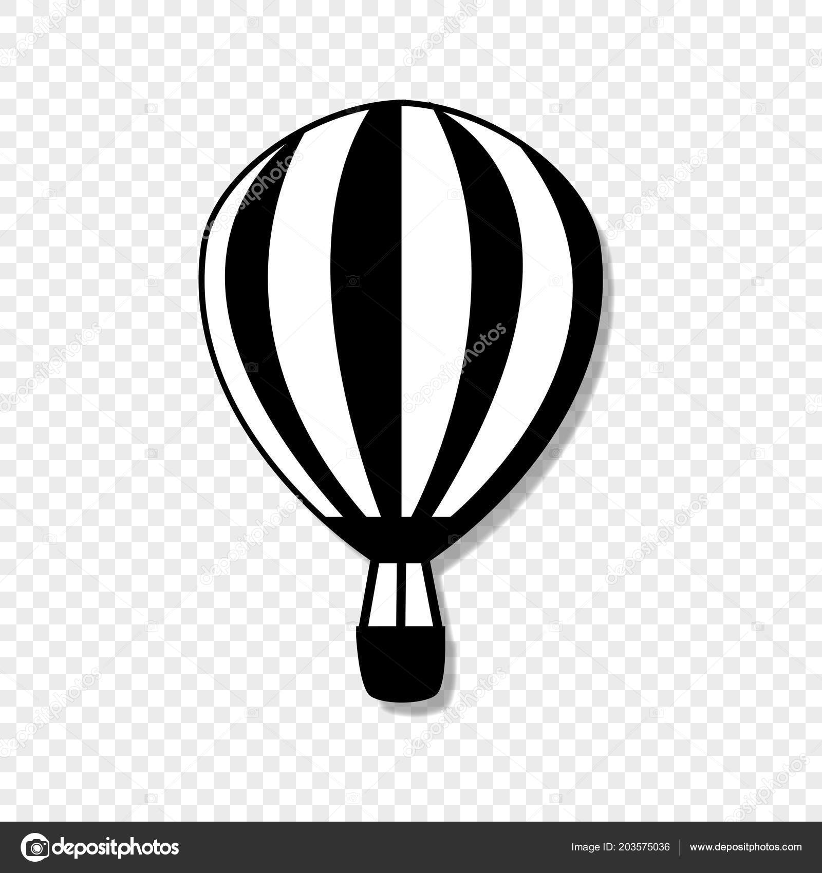 Vector Silueta Monocromática Blanco Negro Ilustración Globo Volador Icono  Vista Vector de stock #203575036 de ©Katarepsius, image size:1600x1700