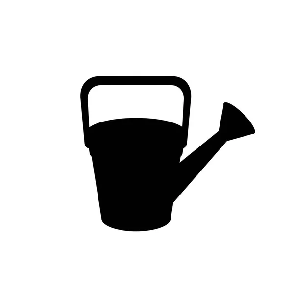 Czarna Sylwetka Wektor Ilustracja Znak Symbol Logo Ikony Konewka Etykieta — Wektor stockowy