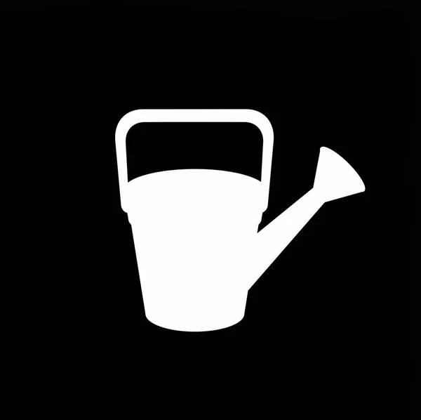Λευκή Σιλουέτα Του Ποτιστήρι Εικονίδιο Εικονογράφηση Διάνυσμα Σημάδι Σύμβολο Λογότυπο — Διανυσματικό Αρχείο