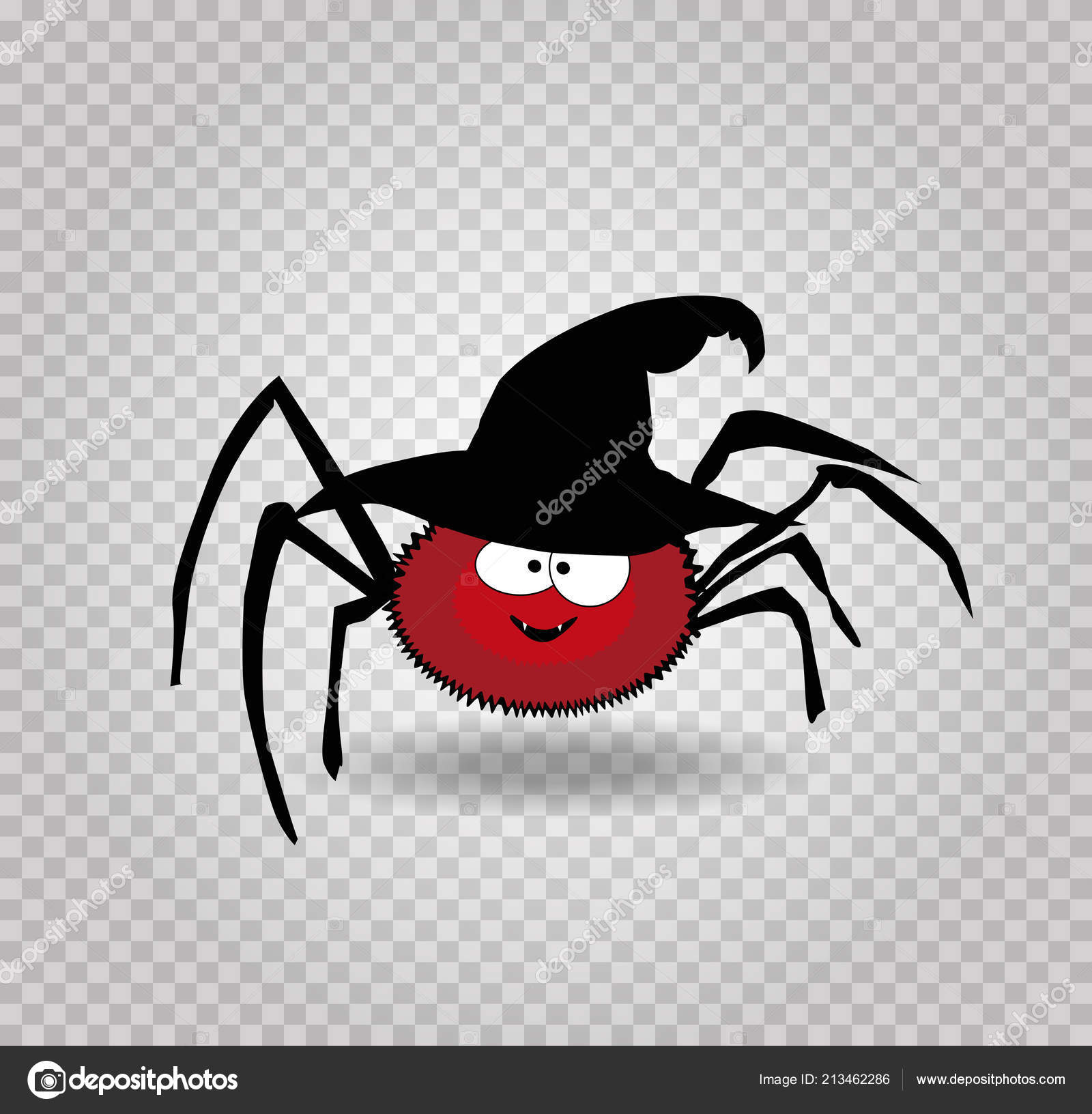 Vetor De Aranha-negra Bonitinho De Halloween Com Um Rosto Sorridente.  Desenho De Ilustração De Halloween Com Vetor De Aranha Negra Ilustração do  Vetor - Ilustração de mordida, animal: 228790066