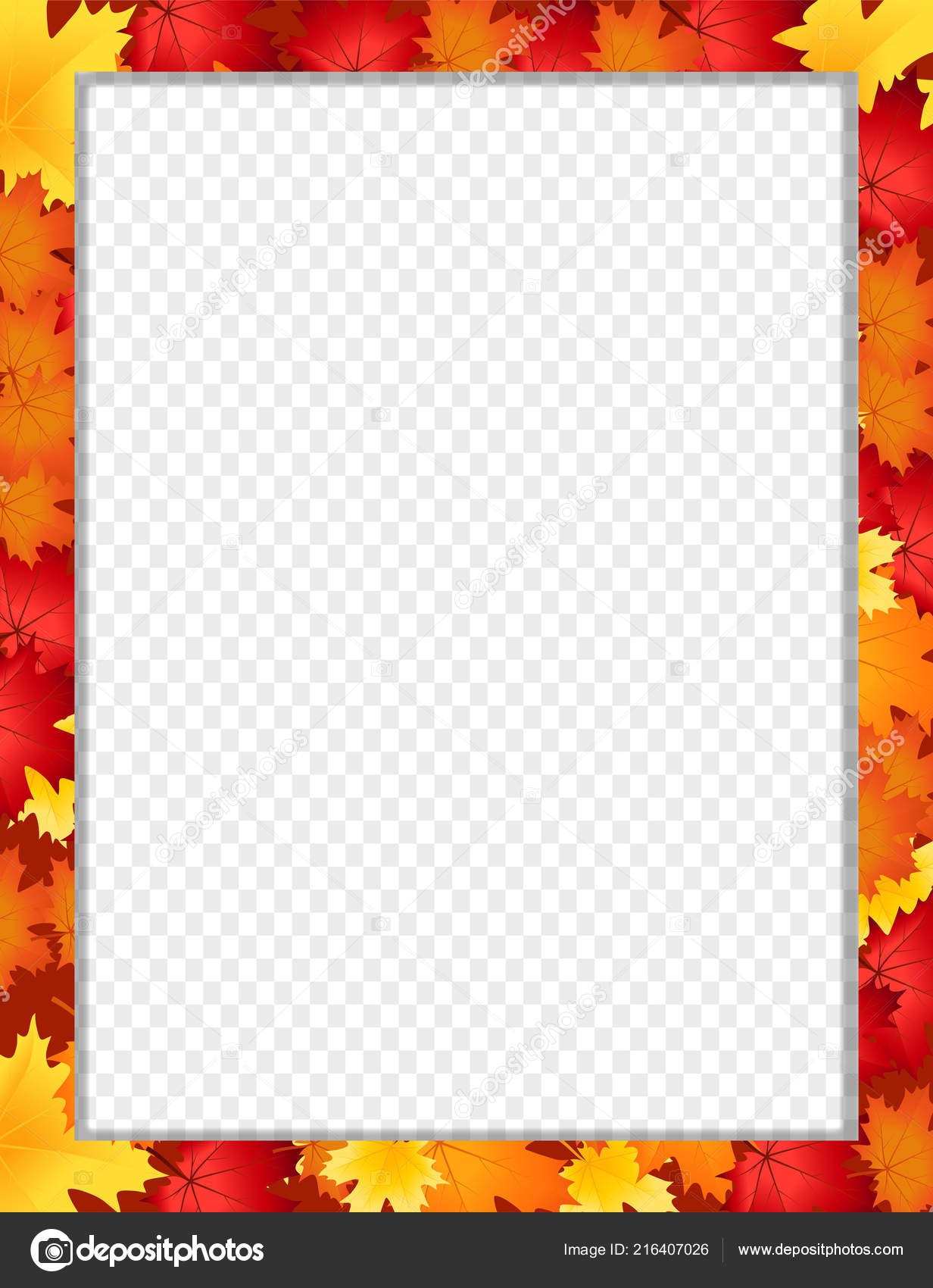 배경과 텍스트 공간에 테두리 추상가 템플릿을 단풍나무 인사말 초대장 스톡 벡터 - ©Katarepsius 216407026, image size:1232x1700