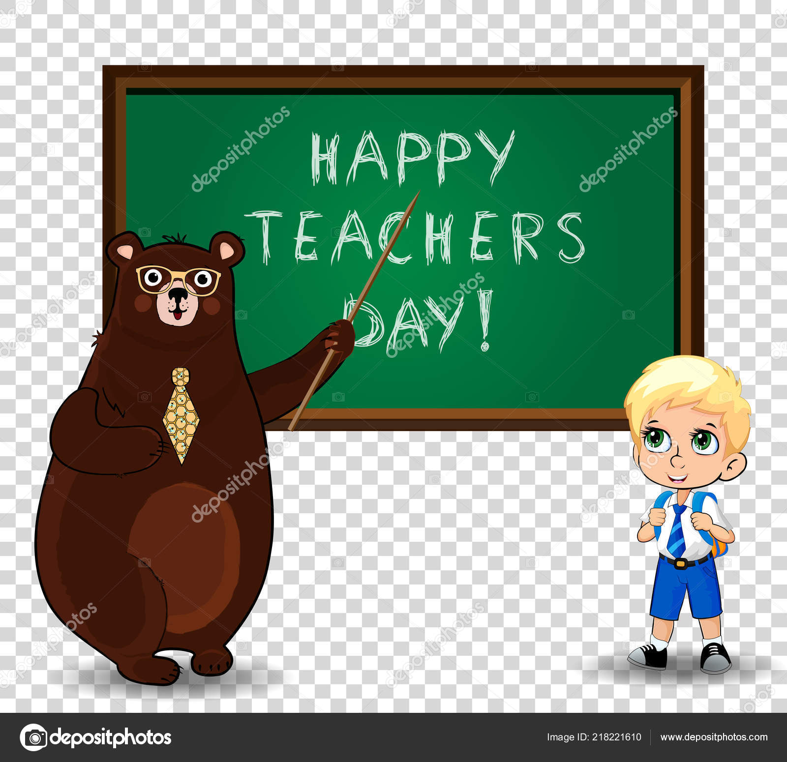 Clipart Clip Art Teacher Desk Happy Teachers Day Greeting Card