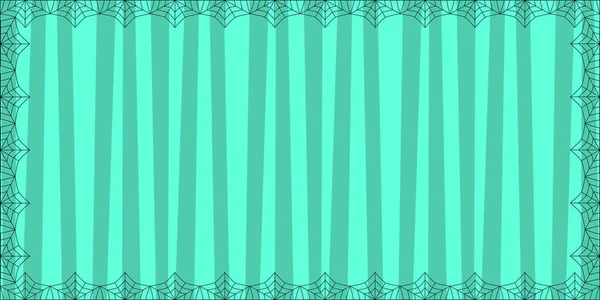 Полосатый Светло Голубой Прямоугольный Фон Милыми Вертикальными Полосами Обрамленными Паутиной — стоковый вектор