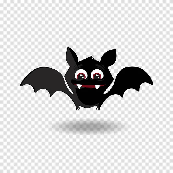 Halloween Clip Art Karakter Boldog Flittermouse Gyerekek Fél Üdvözlőlap Ünnep — Stock Vector